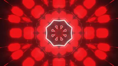 Gelecekçi Siberpunk VJ Döngü Neon Tüneli Girdabı ve Arıza Parçacıkları