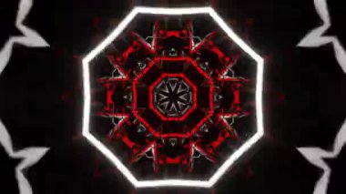 Gelecekçi Siberpunk VJ Döngü Neon Tüneli Girdabı ve Arıza Parçacıkları