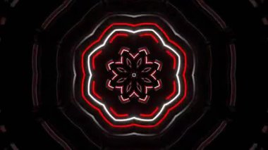 Gelecekçi Siberpunk VJ Döngü Neon Tüneli Girdabı ve Arıza Parçacıkları