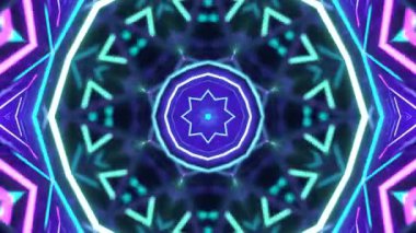 Gelecekçi Siberpunk VJ Döngü Neon Tüneli Girdabı ve Arıza Parçacıkları