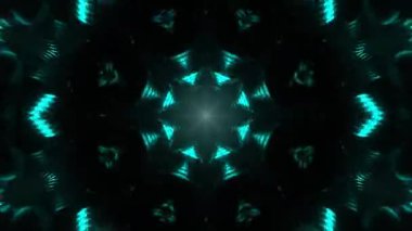 Gelecekçi Siberpunk VJ Döngü Neon Tüneli Girdabı ve Arıza Parçacıkları