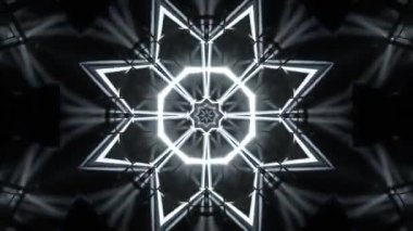 Gelecekçi Siberpunk VJ Döngü Neon Tüneli Girdabı ve Arıza Parçacıkları