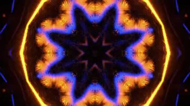 Gelecekçi Siberpunk VJ Döngü Neon Tüneli Girdabı ve Arıza Parçacıkları