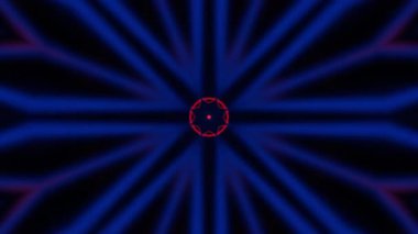 Gelecekçi Siberpunk VJ Döngü Neon Tüneli Girdabı ve Arıza Parçacıkları