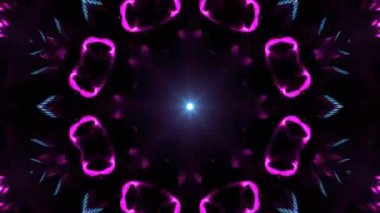 Gelecekçi Siberpunk VJ Döngü Neon Tüneli Girdabı ve Arıza Parçacıkları