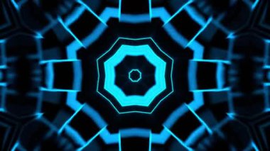 Gelecekçi Siberpunk VJ Döngü Neon Tüneli Girdabı ve Arıza Parçacıkları