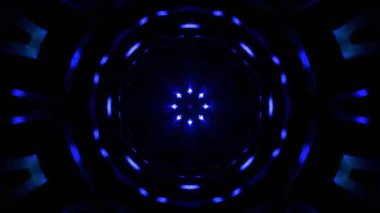 Gelecekçi Siberpunk VJ Döngü Neon Tüneli Girdabı ve Arıza Parçacıkları