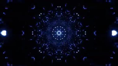 Gelecekçi Siberpunk VJ Döngü Neon Tüneli Girdabı ve Arıza Parçacıkları