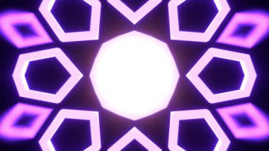 Gelecekçi Siberpunk VJ Döngü Neon Tüneli Girdabı ve Arıza Parçacıkları