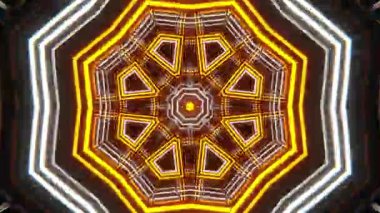 Gelecekçi Siberpunk VJ Döngü Neon Tüneli Girdabı ve Arıza Parçacıkları