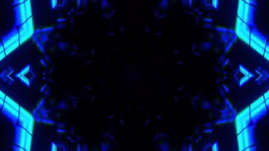 Gelecekçi Siberpunk VJ Döngü Neon Tüneli Girdabı ve Arıza Parçacıkları