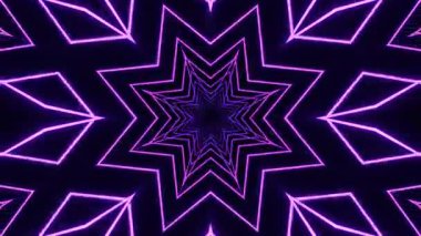 Gelecekçi Siberpunk VJ Döngü Neon Tüneli Girdabı ve Arıza Parçacıkları