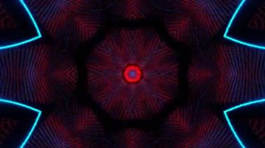 Gelecekçi Siberpunk VJ Döngü Neon Tüneli Girdabı ve Arıza Parçacıkları