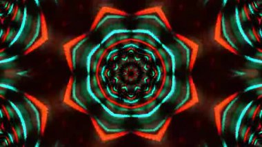 Gelecekçi Siberpunk VJ Döngü Neon Tüneli Girdabı ve Arıza Parçacıkları