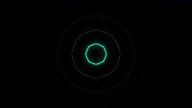 Gelecekçi Siberpunk VJ Döngü Neon Tüneli Girdabı ve Arıza Parçacıkları