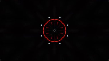 Gelecekçi Siberpunk VJ Döngü Neon Tüneli Girdabı ve Arıza Parçacıkları