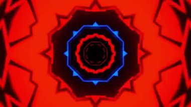 Gelecekçi Siberpunk VJ Döngü Neon Tüneli Girdabı ve Arıza Parçacıkları