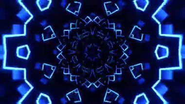 Gelecekçi Siberpunk VJ Döngü Neon Tüneli Girdabı ve Arıza Parçacıkları