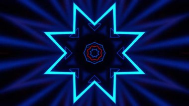 Gelecekçi Siberpunk VJ Döngü Neon Tüneli Girdabı ve Arıza Parçacıkları