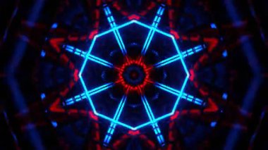 Gelecekçi Siberpunk VJ Döngü Neon Tüneli Girdabı ve Arıza Parçacıkları