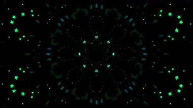 Gelecekçi Siberpunk VJ Döngü Neon Tüneli Girdabı ve Arıza Parçacıkları