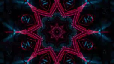 Gelecekçi Siberpunk VJ Döngü Neon Tüneli Girdabı ve Arıza Parçacıkları