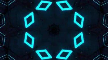 Gelecekçi Siberpunk VJ Döngü Neon Tüneli Girdabı ve Arıza Parçacıkları