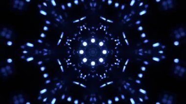 Gelecekçi Siberpunk VJ Döngü Neon Tüneli Girdabı ve Arıza Parçacıkları