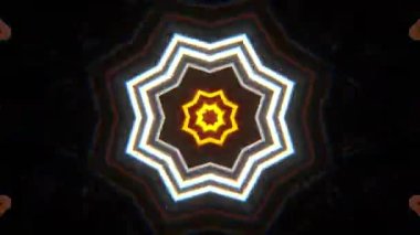 Gelecekçi Siberpunk VJ Döngü Neon Tüneli Girdabı ve Arıza Parçacıkları