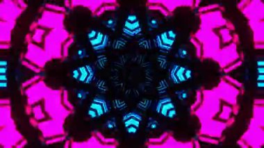 Gelecekçi Siberpunk VJ Döngü Neon Tüneli Girdabı ve Arıza Parçacıkları