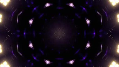 Gelecekçi Siberpunk VJ Döngü Neon Tüneli Girdabı ve Arıza Parçacıkları