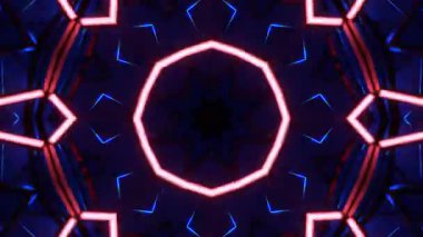 Gelecekçi Siberpunk VJ Döngü Neon Tüneli Girdabı ve Arıza Parçacıkları