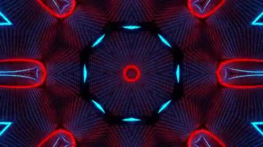 Gelecekçi Siberpunk VJ Döngü Neon Tüneli Girdabı ve Arıza Parçacıkları