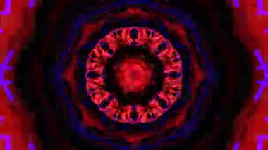 Gelecekçi Siberpunk VJ Döngü Neon Tüneli Girdabı ve Arıza Parçacıkları