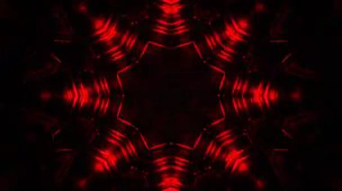 Gelecekçi Siberpunk VJ Döngü Neon Tüneli Girdabı ve Arıza Parçacıkları