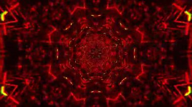 Gelecekçi Siberpunk VJ Döngü Neon Tüneli Girdabı ve Arıza Parçacıkları