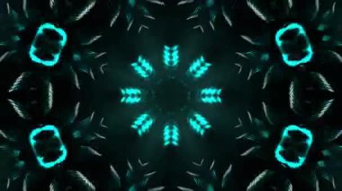 Gelecekçi Siberpunk VJ Döngü Neon Tüneli Girdabı ve Arıza Parçacıkları