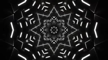 Gelecekçi Siberpunk VJ Döngü Neon Tüneli Girdabı ve Arıza Parçacıkları