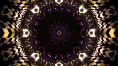 Gelecekçi Siberpunk VJ Döngü Neon Tüneli Girdabı ve Arıza Parçacıkları