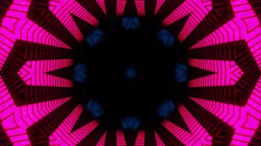 Gelecekçi Siberpunk VJ Döngü Neon Tüneli Girdabı ve Arıza Parçacıkları