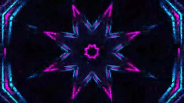 Gelecekçi Siberpunk VJ Döngü Neon Tüneli Girdabı ve Arıza Parçacıkları