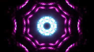 Gelecekçi Siberpunk VJ Döngü Neon Tüneli Girdabı ve Arıza Parçacıkları