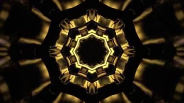 Gelecekçi Siberpunk VJ Döngü Neon Tüneli Girdabı ve Arıza Parçacıkları