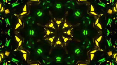 Gelecekçi Siberpunk VJ Döngü Neon Tüneli Girdabı ve Arıza Parçacıkları