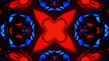 Gelecekçi Siberpunk VJ Döngü Neon Tüneli Girdabı ve Arıza Parçacıkları