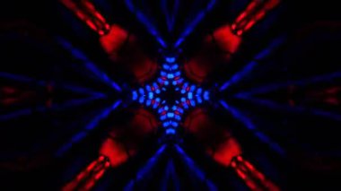 Gelecekçi Siberpunk VJ Döngü Neon Tüneli Girdabı ve Arıza Parçacıkları