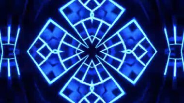 Gelecekçi Siberpunk VJ Döngü Neon Tüneli Girdabı ve Arıza Parçacıkları