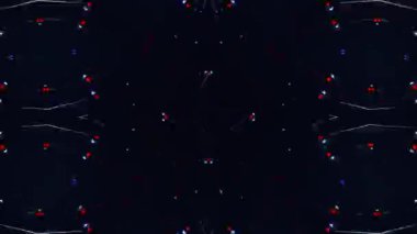 Gelecekçi Siberpunk VJ Döngü Neon Tüneli Girdabı ve Arıza Parçacıkları