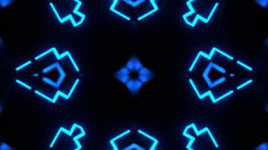 Gelecekçi Siberpunk VJ Döngü Neon Tüneli Girdabı ve Arıza Parçacıkları