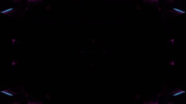 Gelecekçi Siberpunk VJ Döngü Neon Tüneli Girdabı ve Arıza Parçacıkları